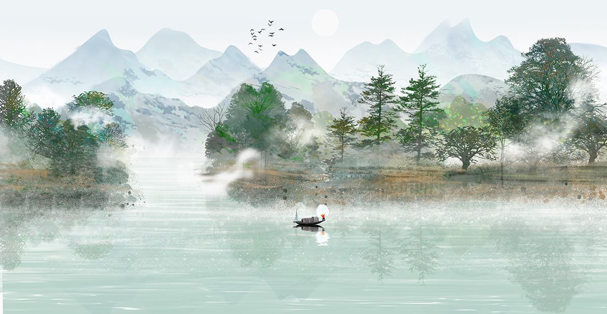 Mesmerizing Nature Scenery Wallpaper pattern detail