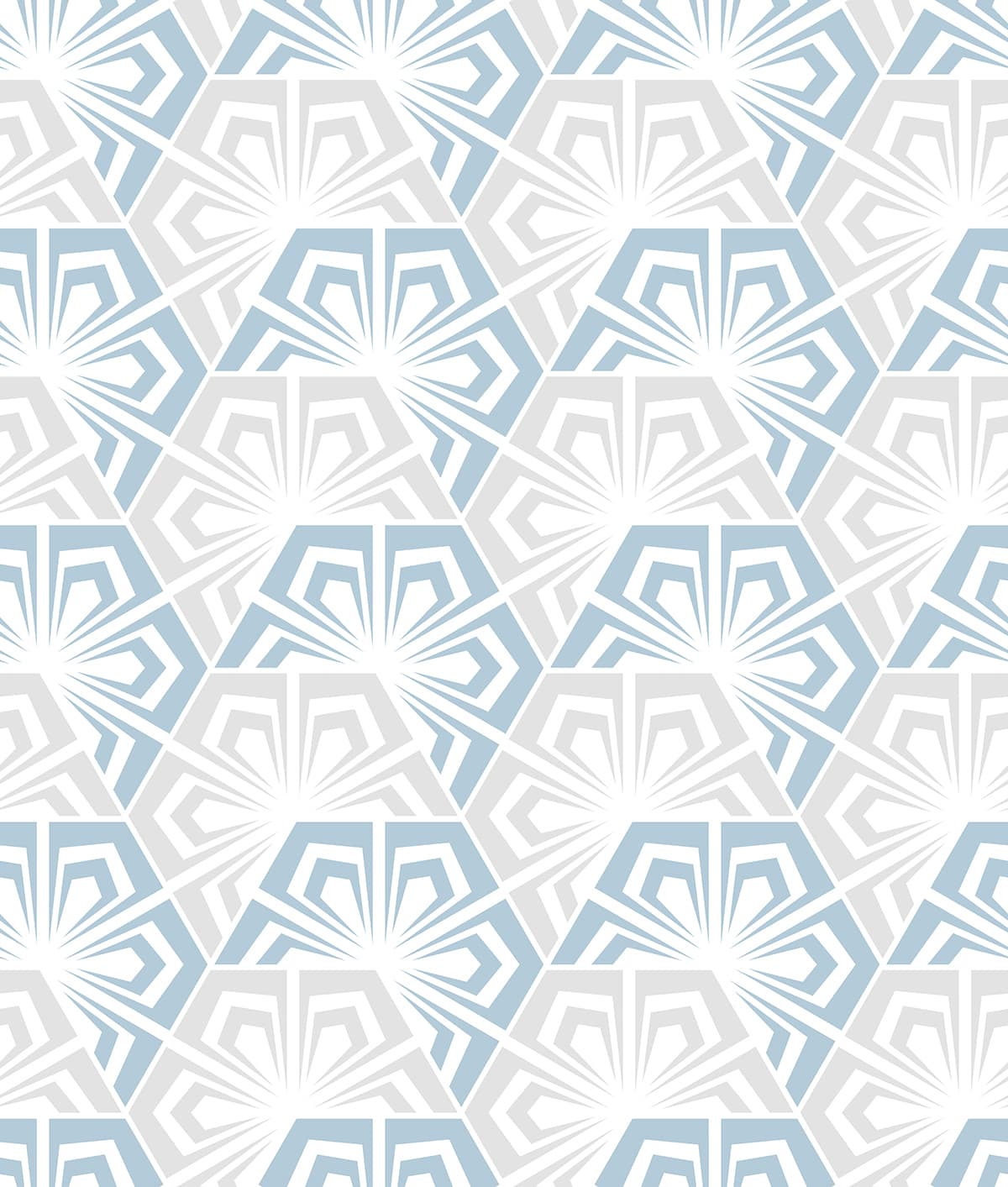 Hexagonal Floral Tiles Pattern Wallpaper pattern detail
