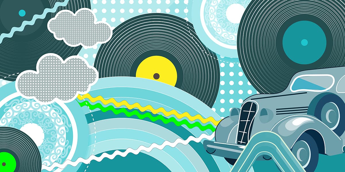 Aesthetic Vintage Cartoon Wall Mural Wallpaper pattern detail