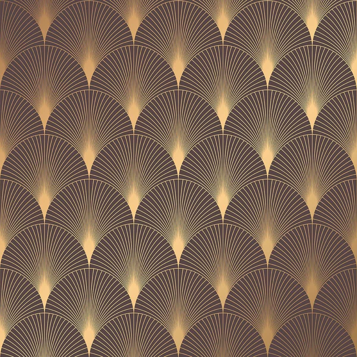 Luxurious Art Deco Wallpaper Mural pattern detail