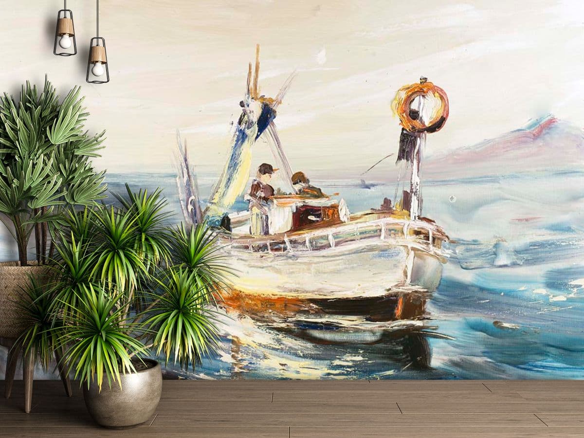 Bedroom Artisan Wall Coverings shown in a room