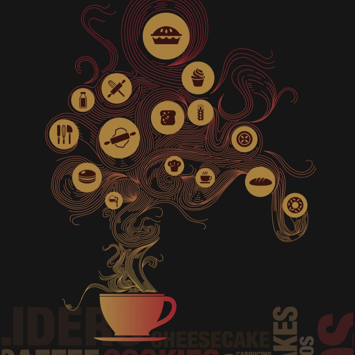 Wallpaper for Café Bar pattern detail