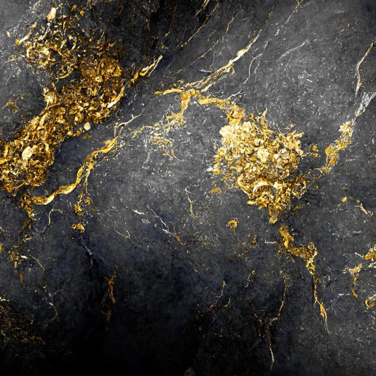Black and Gold Luxurious Marble Wallpaper pattern detail
