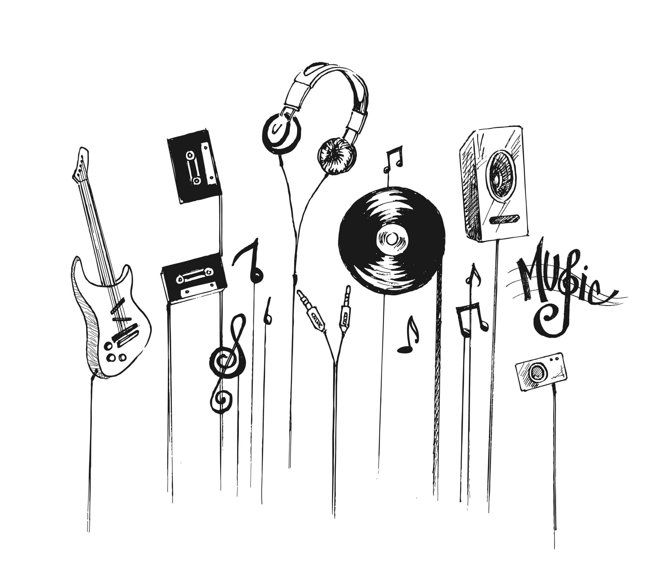 Musical Instruments Wallpaper pattern detail