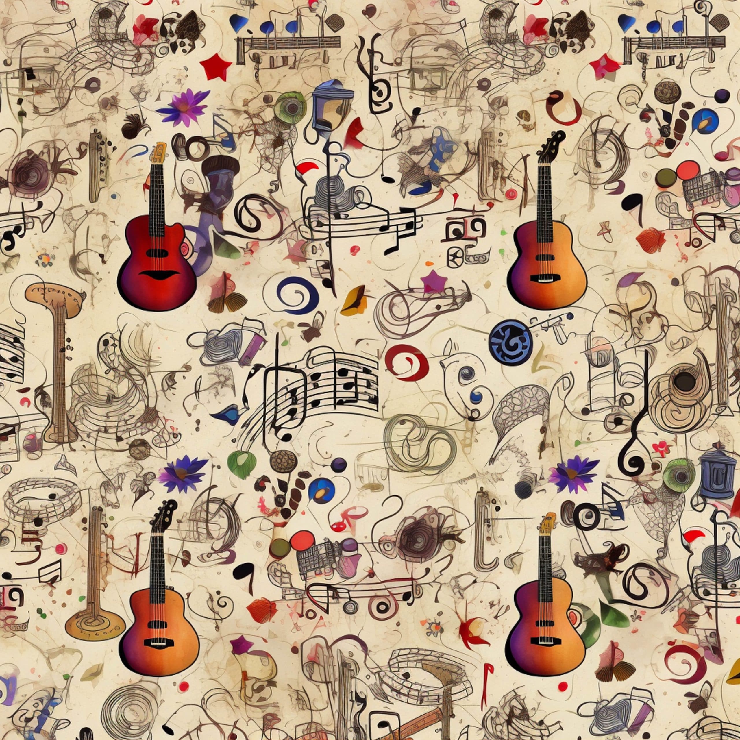 Melody-Inspired Wallpaper for walls pattern detail
