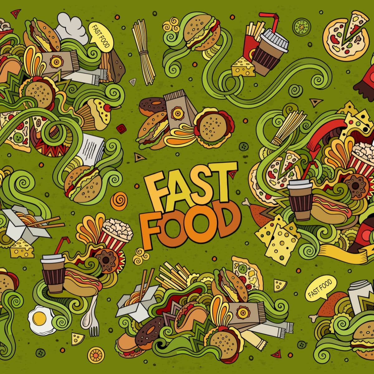 Modern Fast Food Restaurant Wall Background wallpaper pattern detail