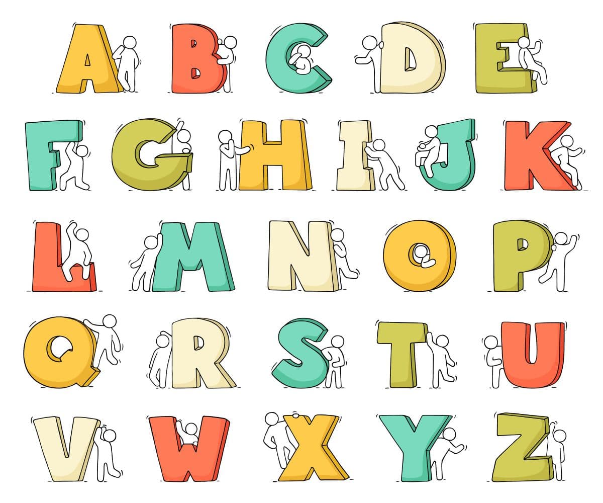 Learn English Alphabets Kids Nursery Wall wallpaper pattern detail