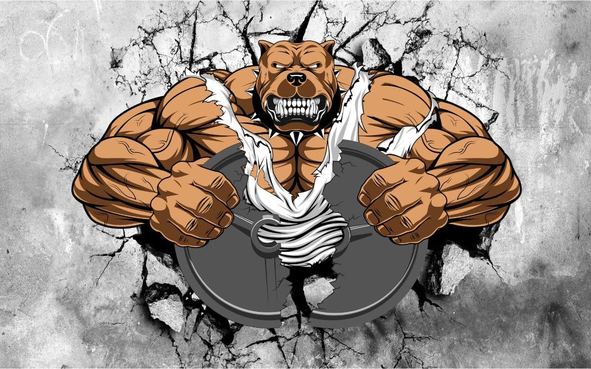 Beast Mode On Motivational Gym Wall Art Design Wallpaper pattern detail