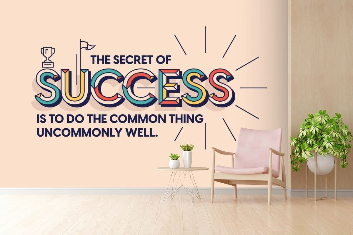 Secret of Success, Wallpaper for Office Wall shown in a room