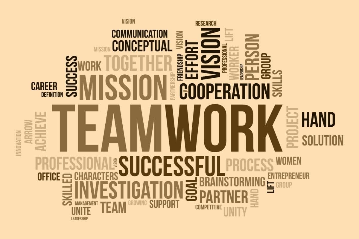 Teamwork, office Wallpaper Mural pattern detail