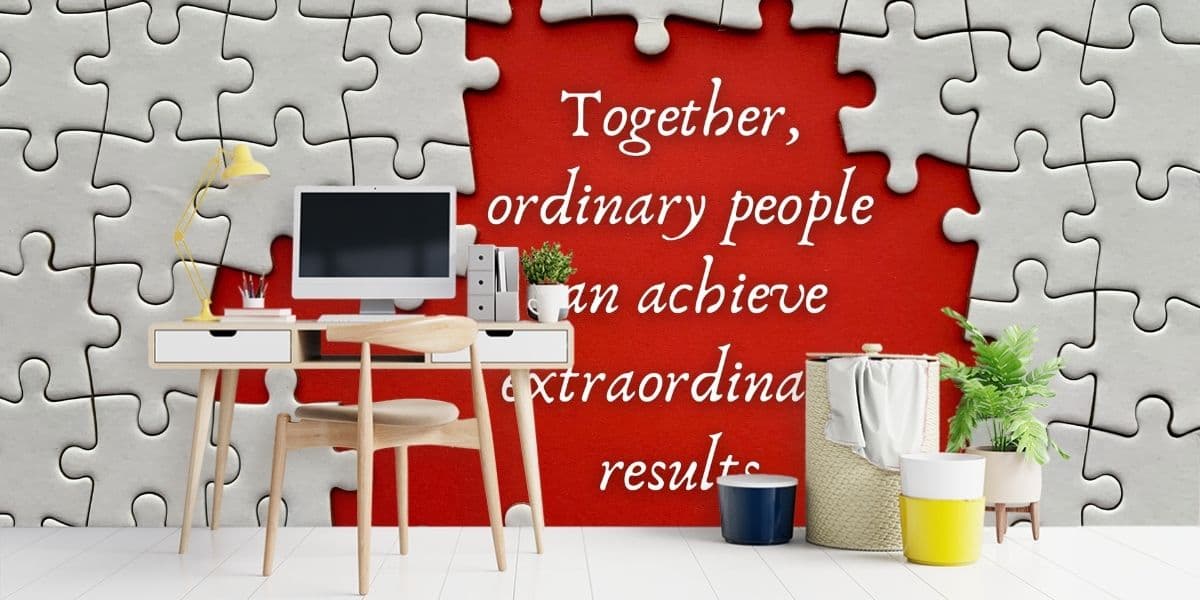 Together, Wallpaper for Office Wall shown in a room