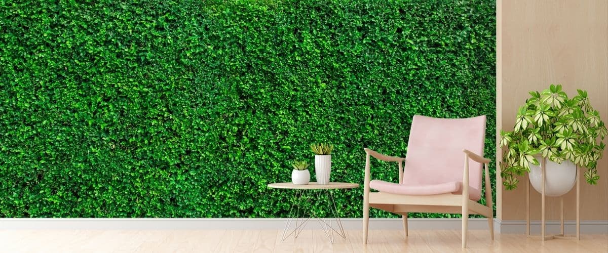 Green Glass Backdrop Texture Wallpaper for Wall shown in a room