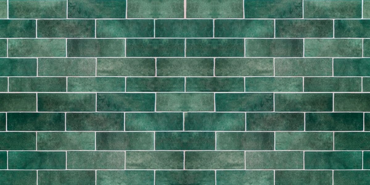Vintage Green Brick Wallpaper for Walls pattern detail