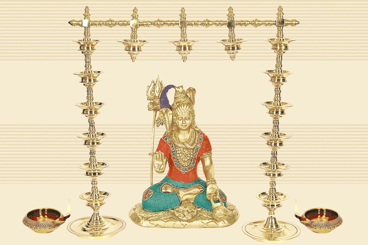 Mandir Design Mahadev Wallpaper Mural pattern detail
