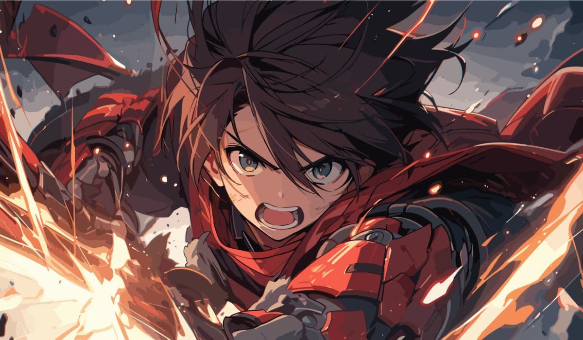 Dynamic Action Anime Wallpaper pattern detail