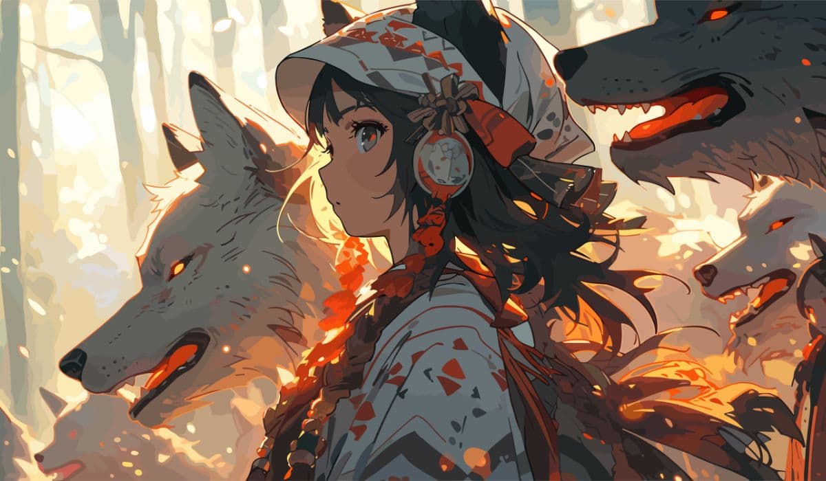 Elemental Magic Anime Wallpaper pattern detail