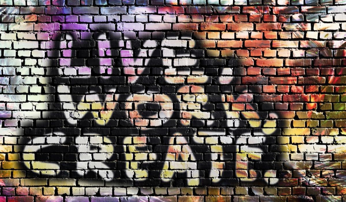 Love Work Create, Motivational Wallpaper for Wall pattern detail
