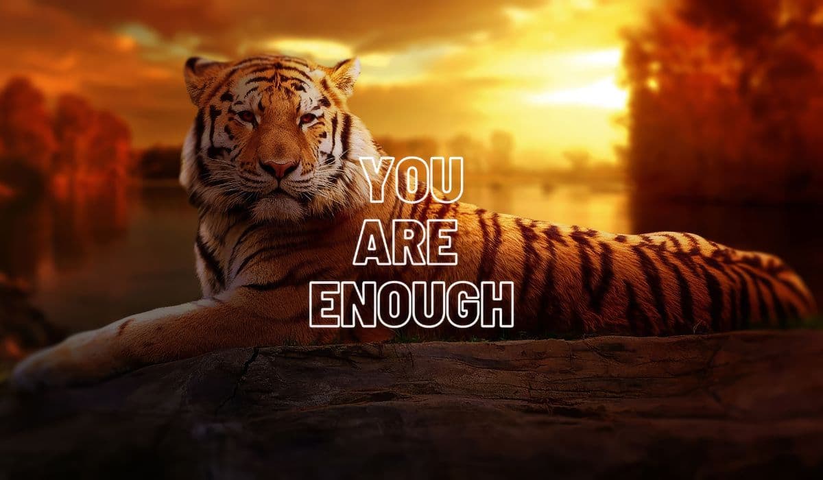 You Are Enough, Motivational Wallpaper for Wall pattern detail