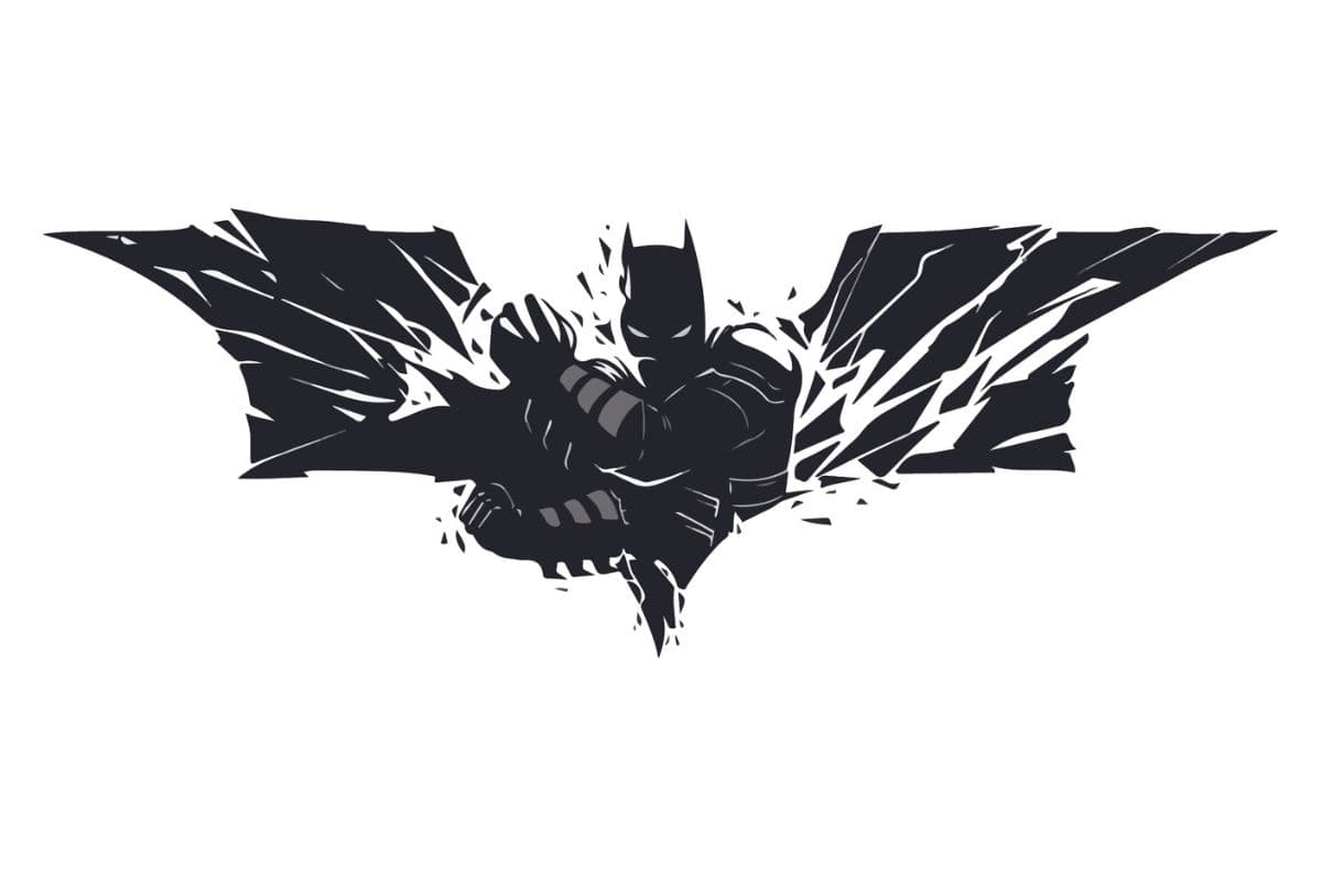 Batman Wall Artwork Logo pattern detail