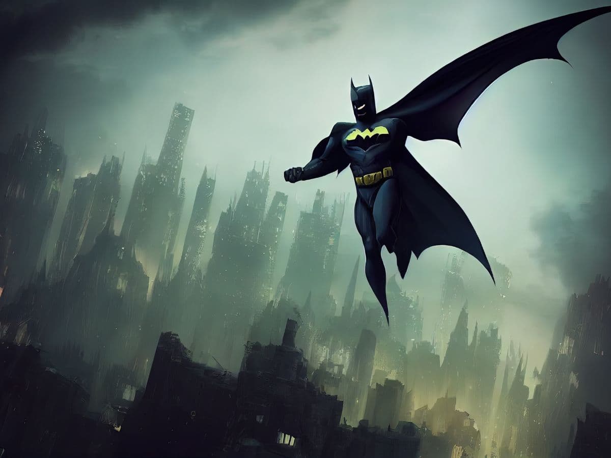 Graffiti Gotham Batman Wall Mural Wallpaper pattern detail