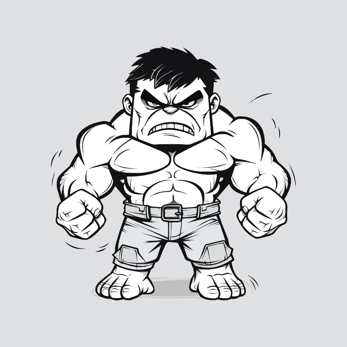 Hulk buster Magic Black and White Wallpaper pattern detail