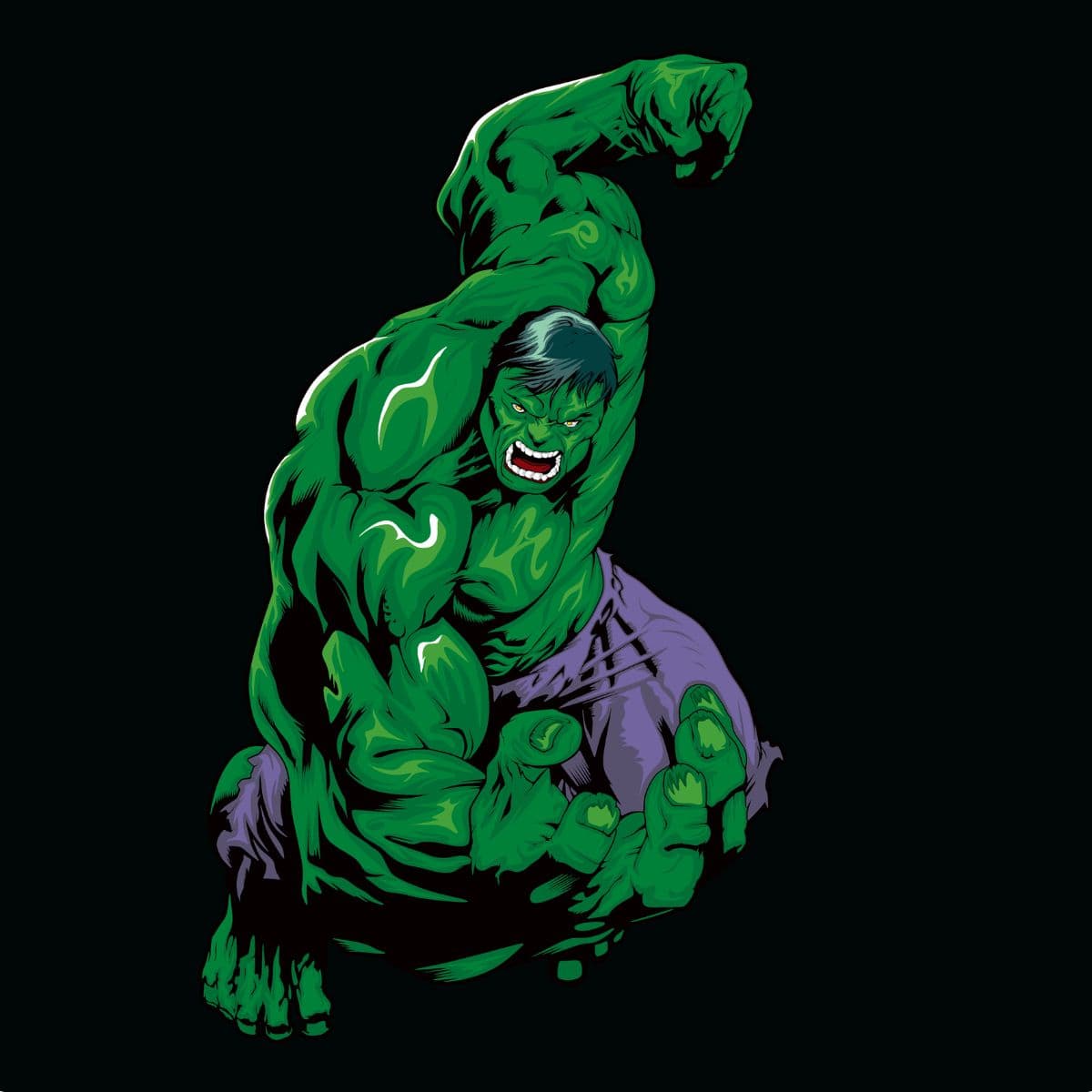 3D Hulk Overpowered Wallpaper for Wall pattern detail