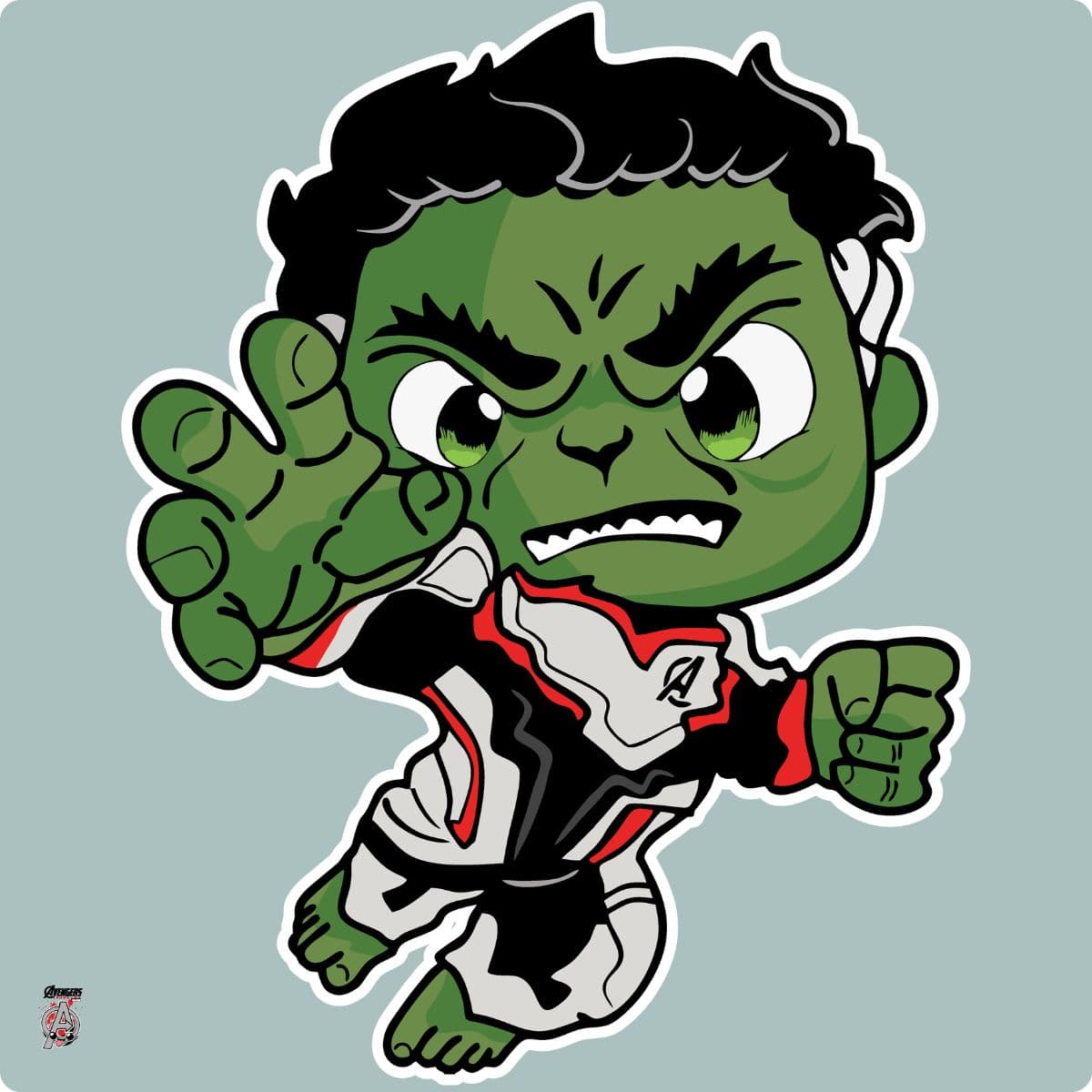 Kid Hulk's Thunderous Impact Wallpaper pattern detail