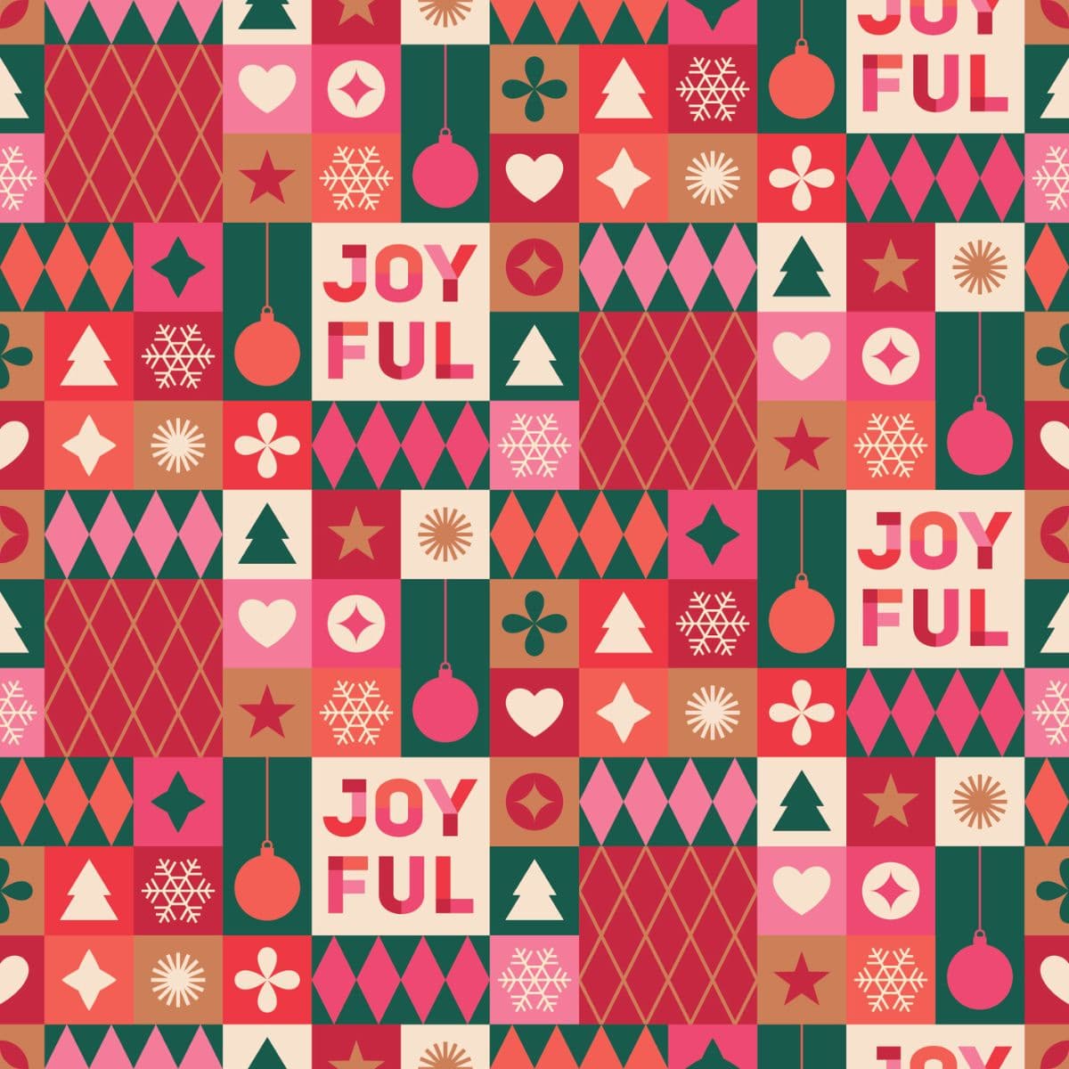 Christmas Icons Elements Decor Wallpaper pattern detail