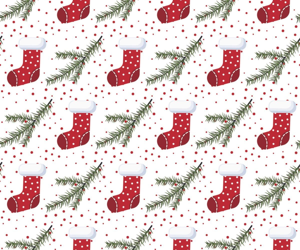 Christmas Stocking Pattern Decor Wallpaper pattern detail