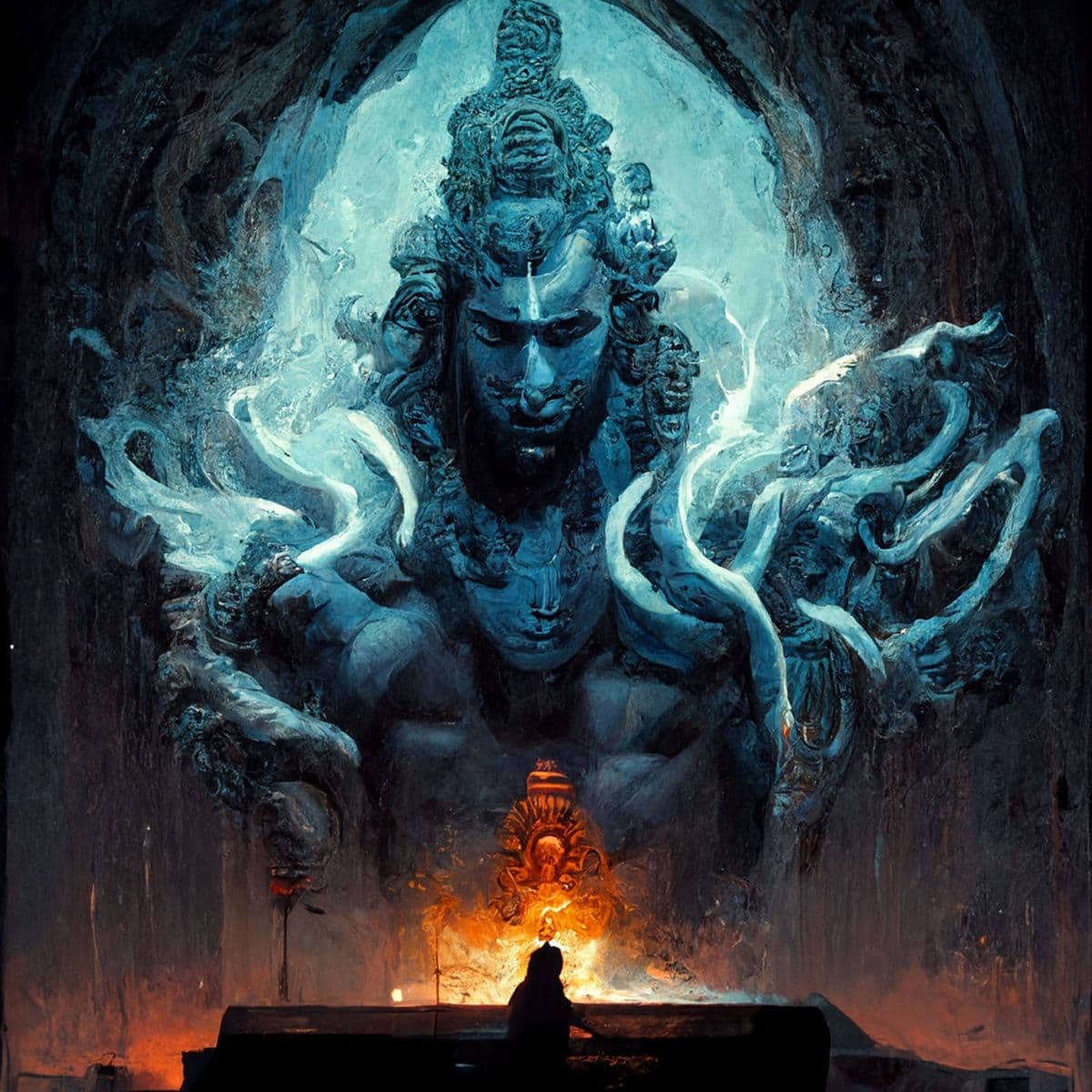 Almighty Shiva Wallpaper for Home pattern detail
