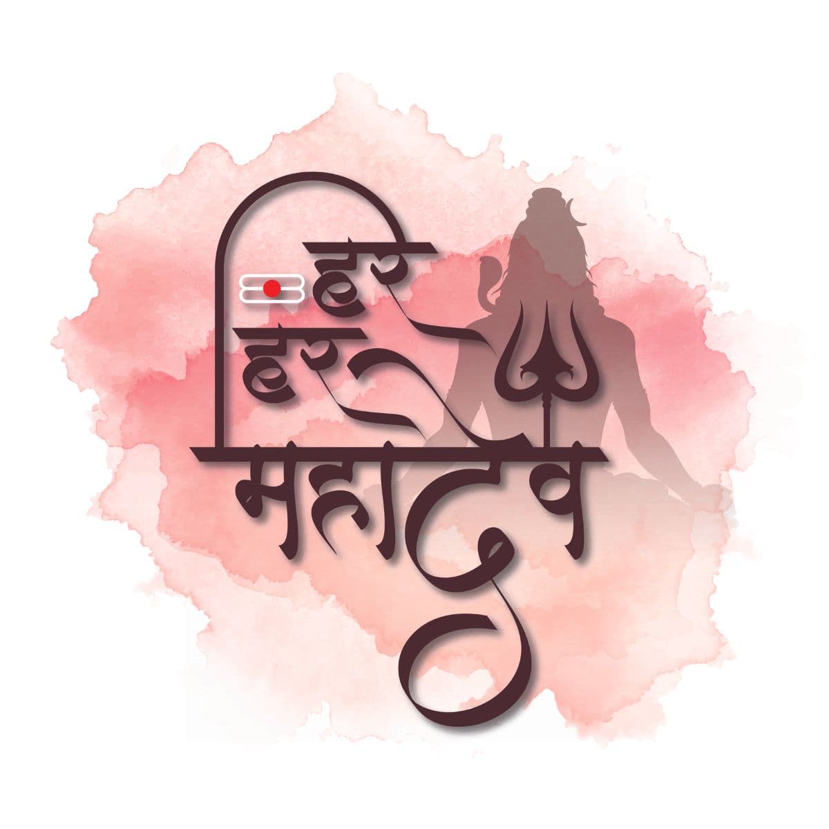 Har Har Mahadev Wallpaper for Wall pattern detail