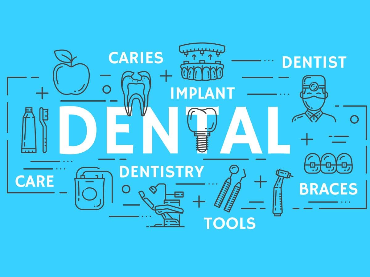Modern Dental Clinic Interior Wall Wallpaper pattern detail