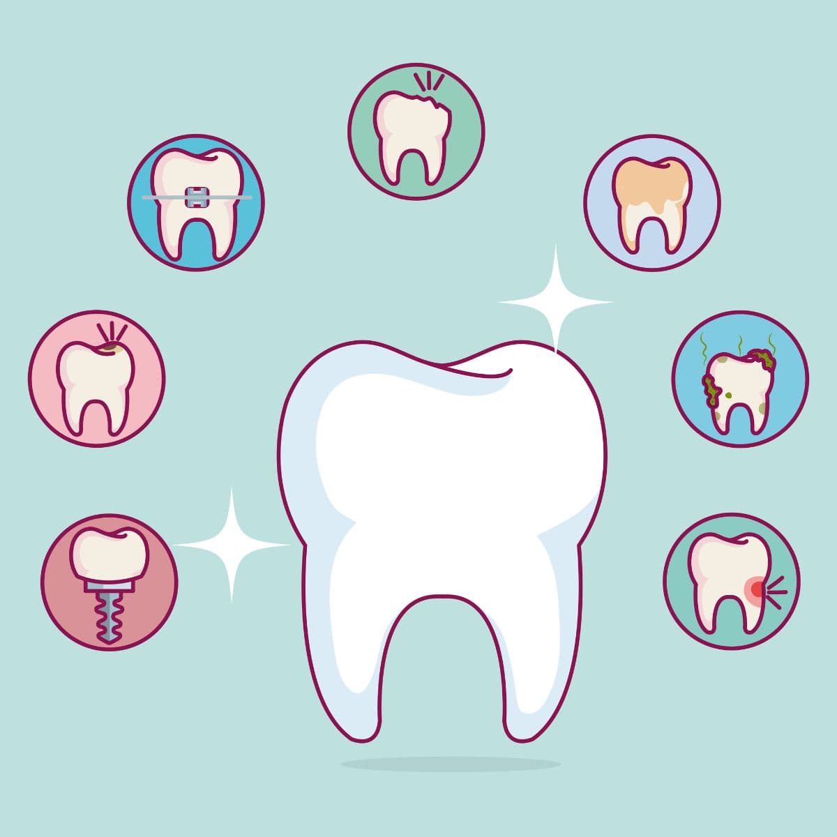 Professional Dentist Office Wall Mural Wallpaper pattern detail