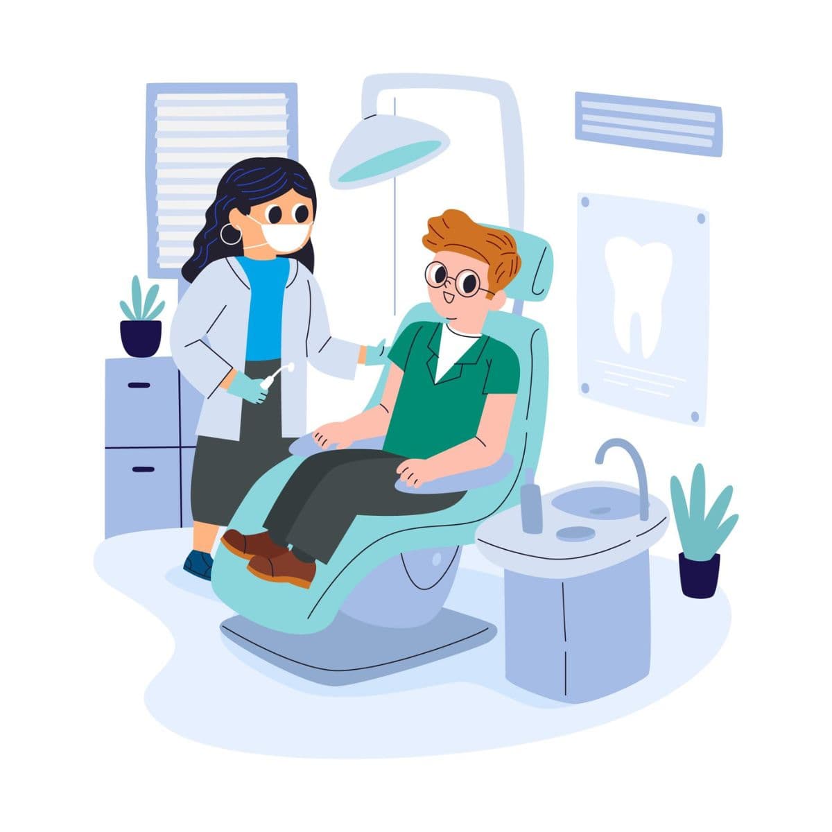 Dental Wellness Wall Print Wallpaper pattern detail