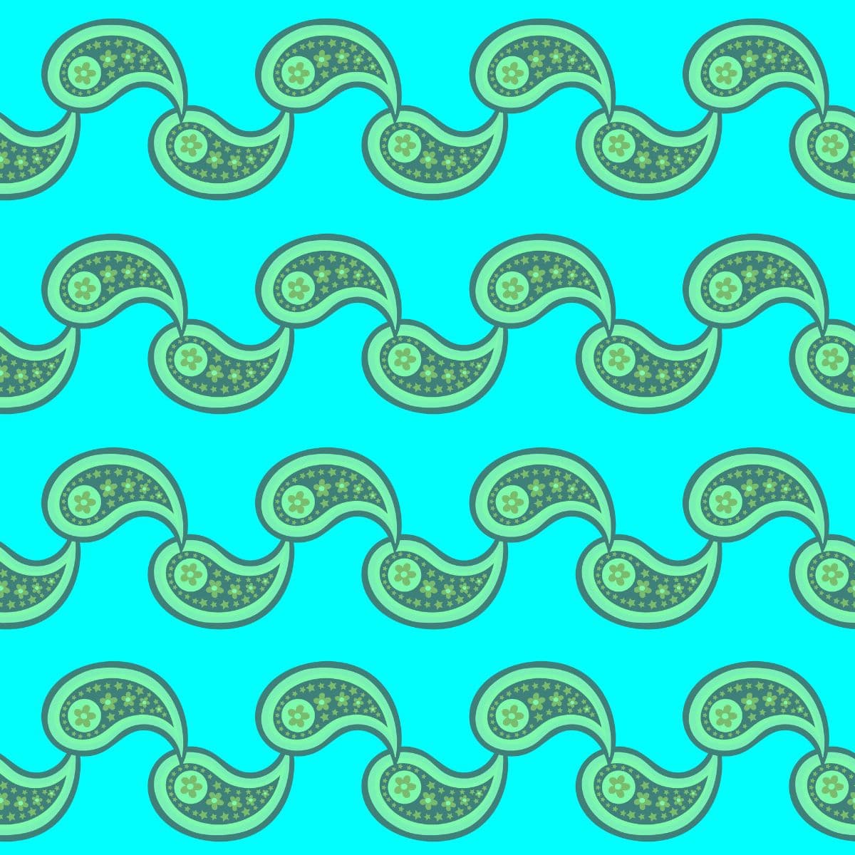 Wave Inspired Paisley Abstract Flow wallpaper pattern detail