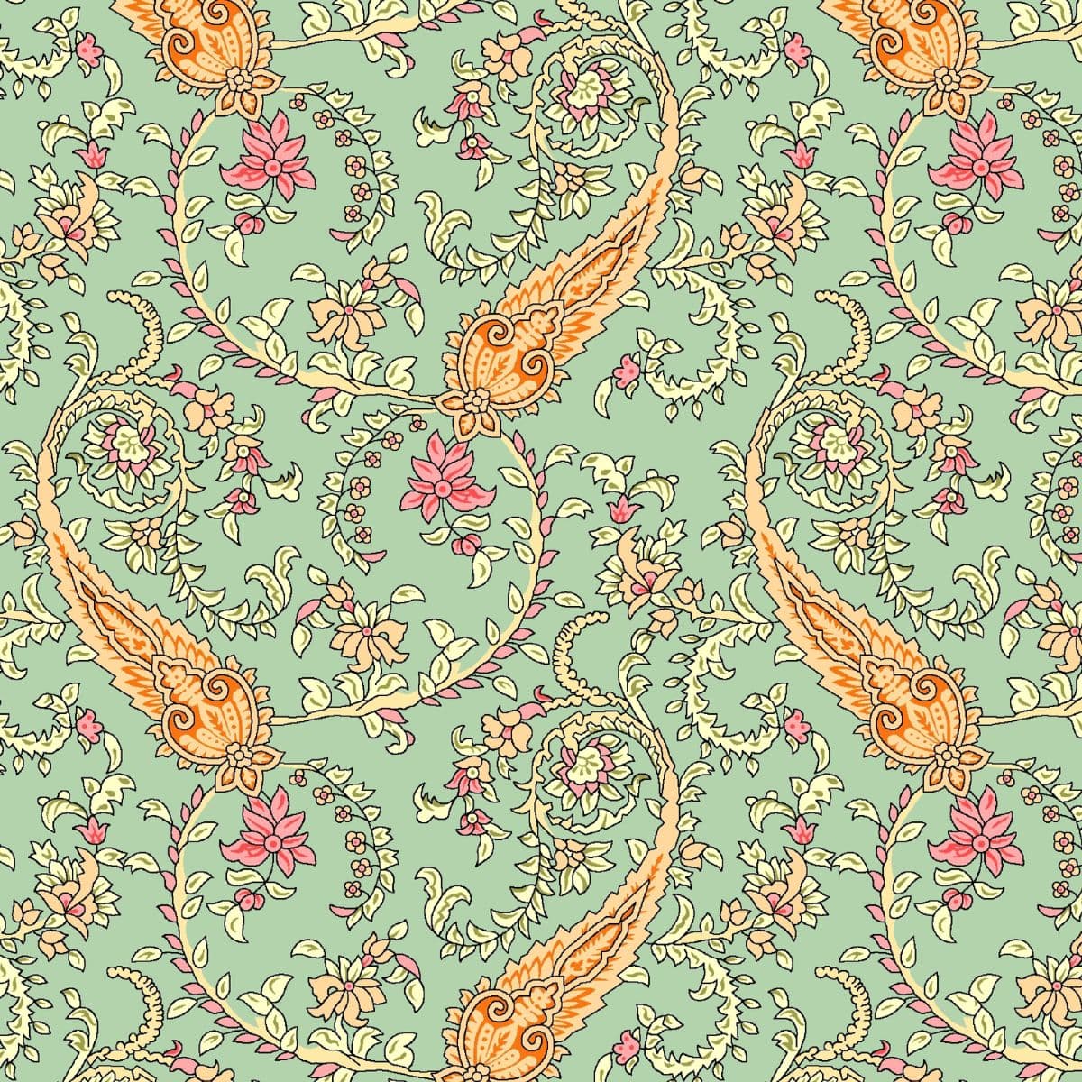 Beautiful Paisley Art Wallpaper for Wall pattern detail