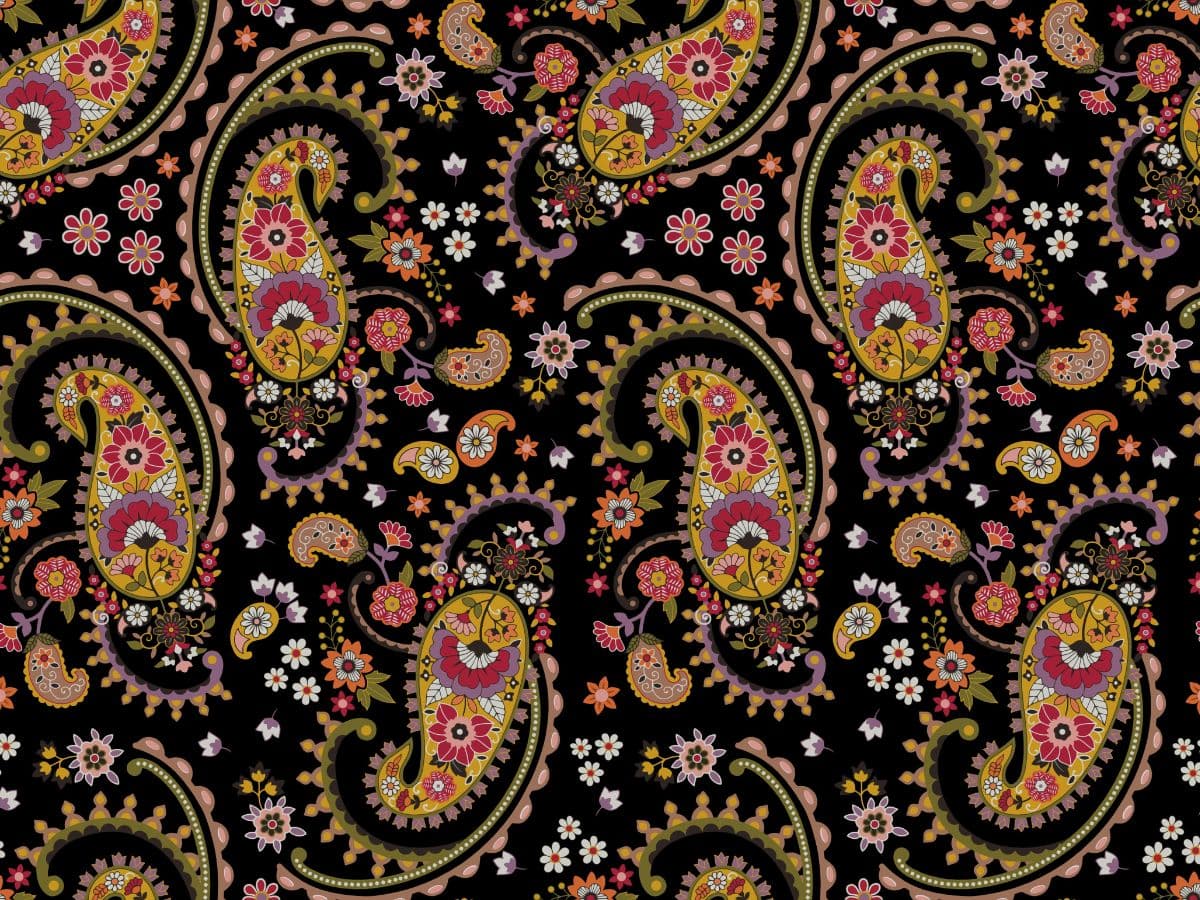 Ethnic Paisely Pattern Wallpaper for Wall pattern detail