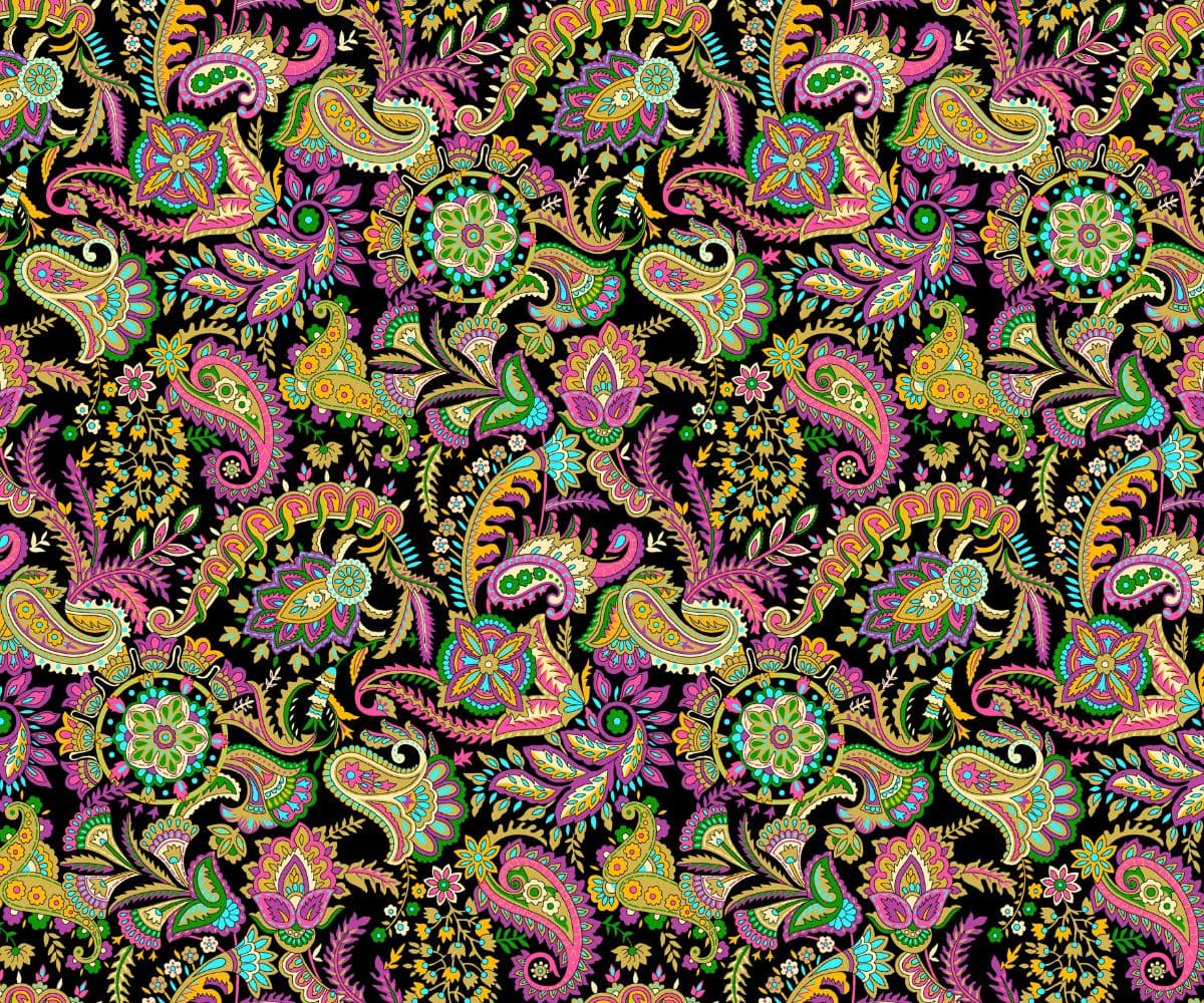 Indian Paisely Pattern Wallpaper for Home pattern detail
