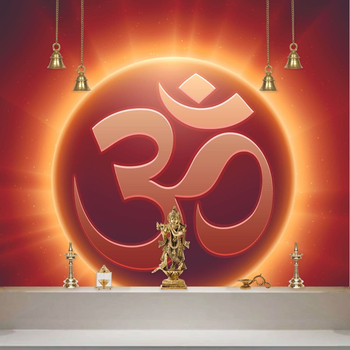 ॐ Wallpaper for Wall shown in a room