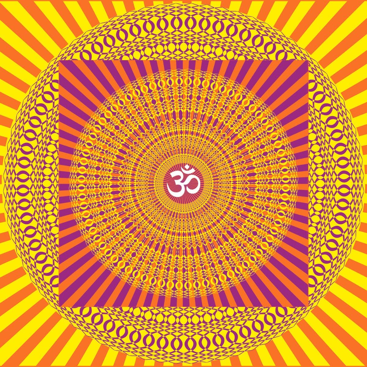 Mandala Design With Aum Wallpaper for Wall pattern detail