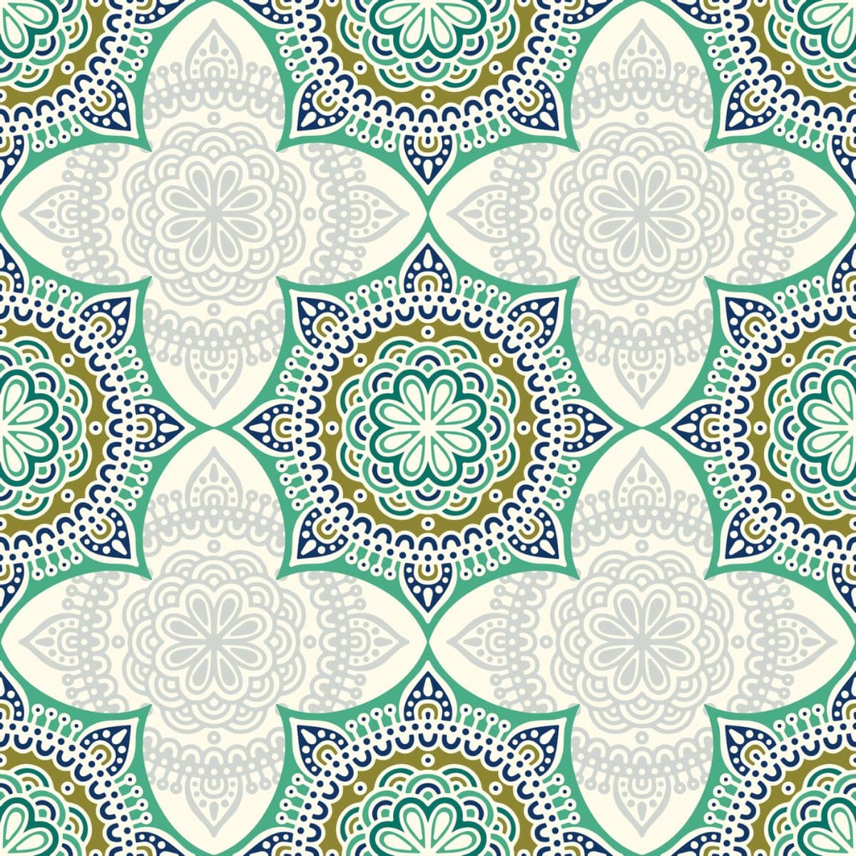 Ethnic Floral Mandala Design Wallpaper for Wall pattern detail