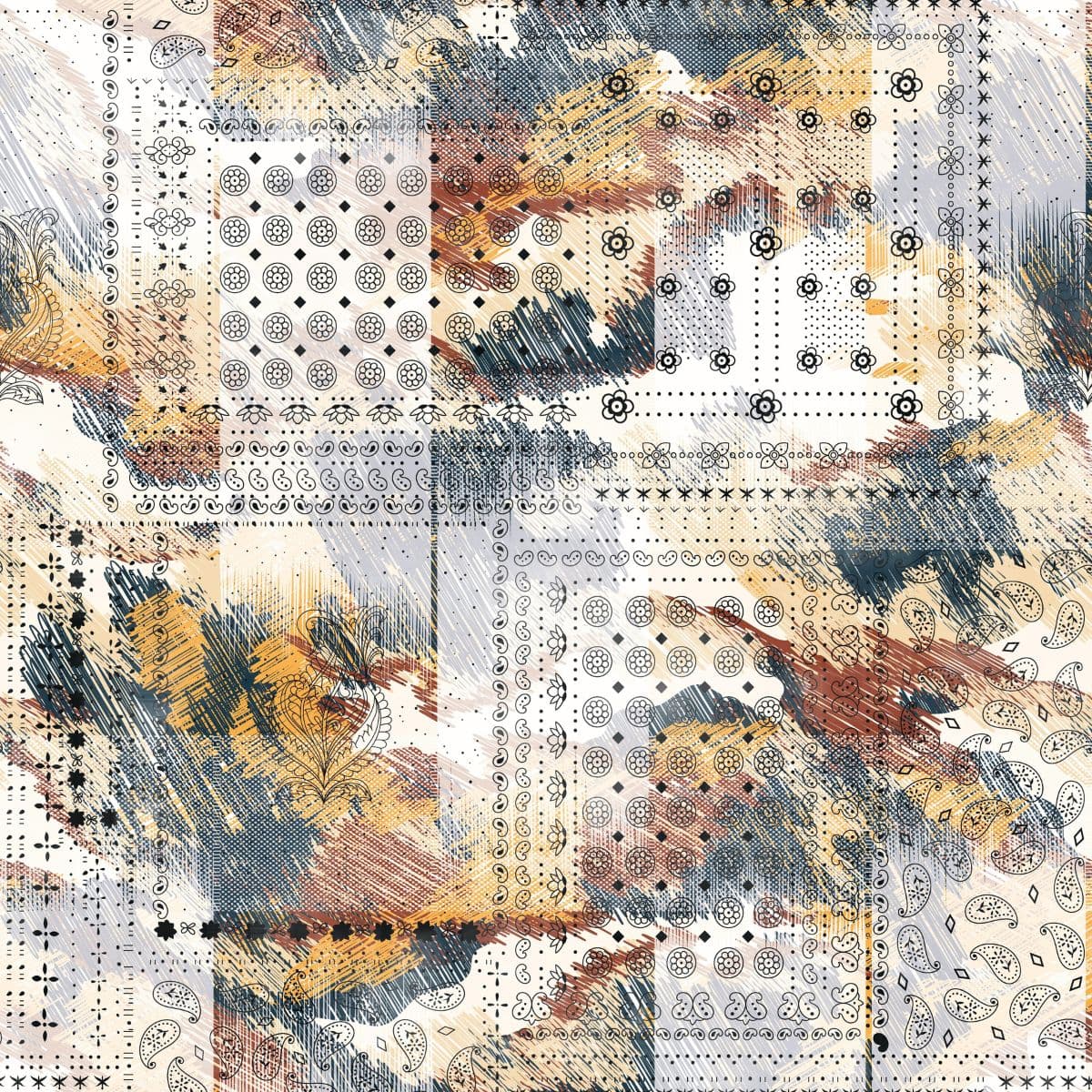 Gilded Grandeur Wallpaper for Living Room pattern detail