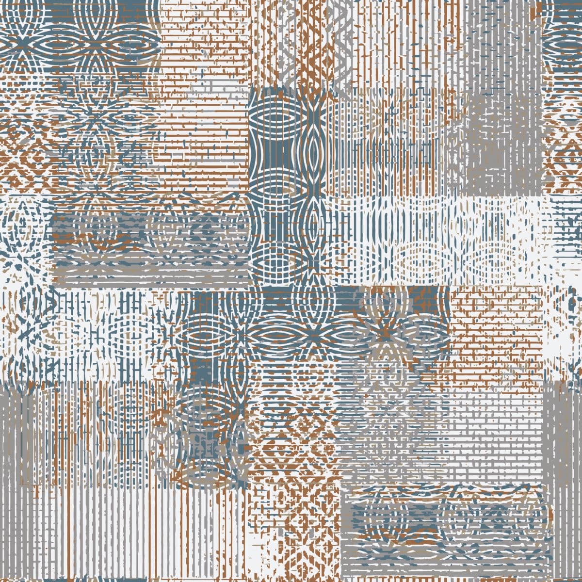 Ornate Design Living Room Wallpaper pattern detail