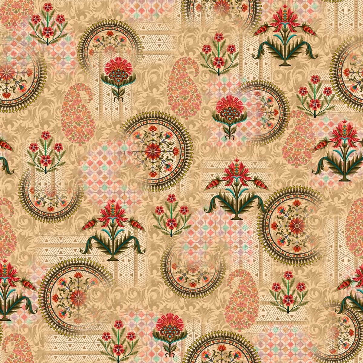 Grand Dynasty Royal Wallpaper For Drawing Room pattern detail