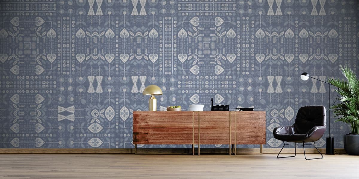 Luxury Fabric Texture Classic Wallpaper shown in a room