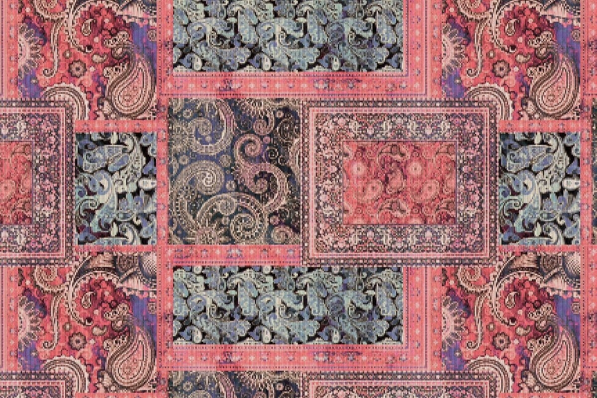 Jaipur Rugs Patchwork Wallpaper with Premium Texture pattern detail