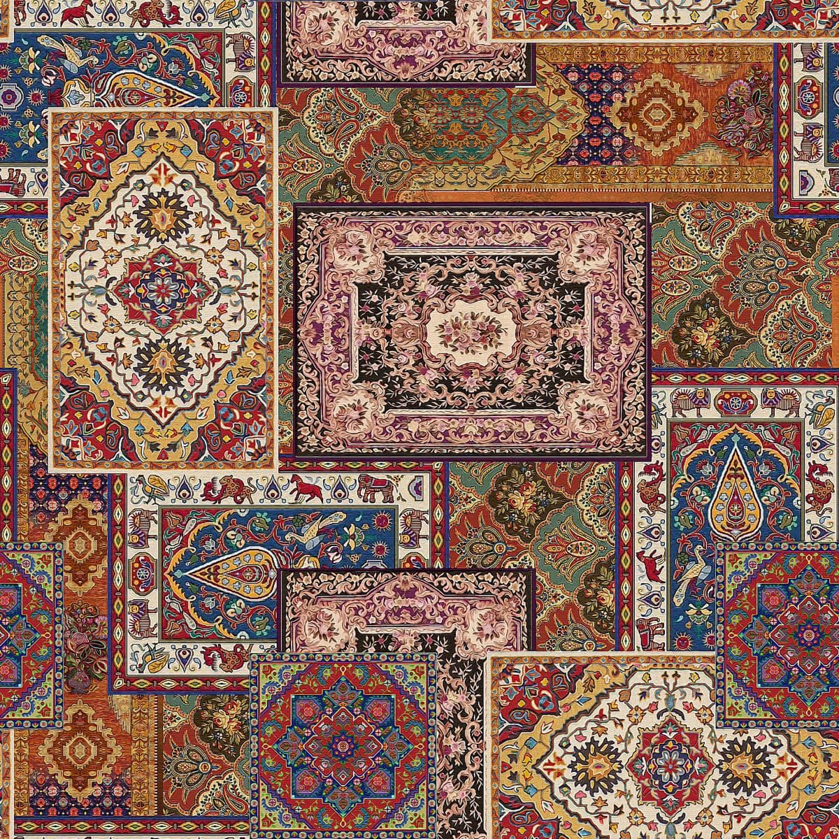 Royal Resplendence Patchwork Wall Décor Premium Texture Wallpaper pattern detail