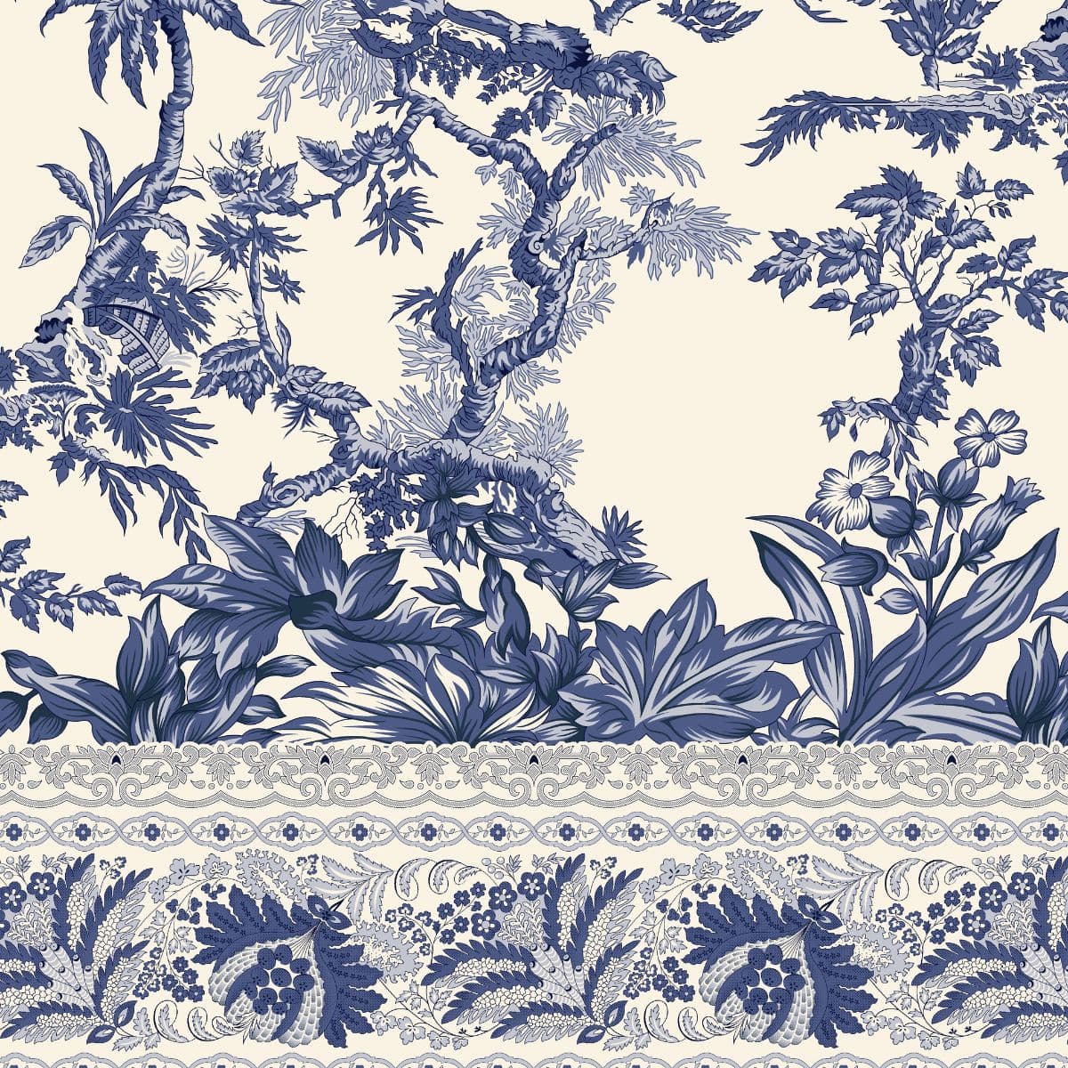 Botanical Contemporary Wall Mural Design Wallpaper pattern detail
