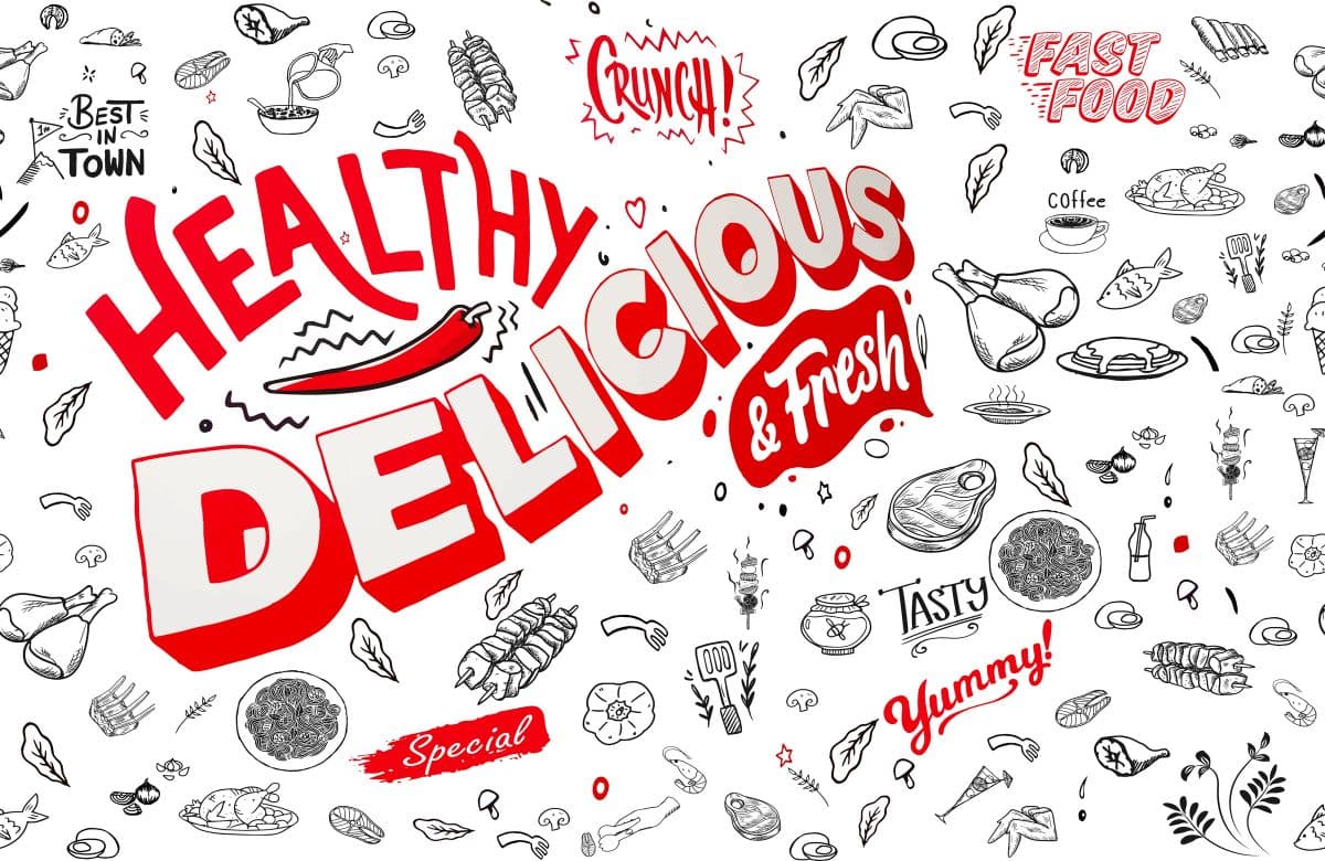 Restaurant Seamless Wallpaper pattern detail