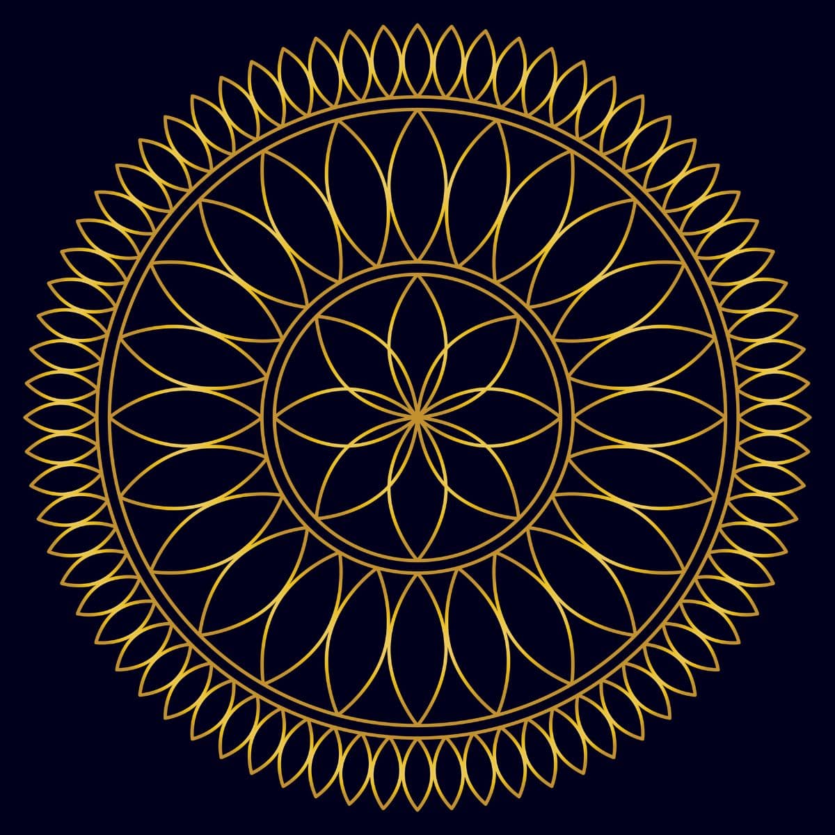 Royal Golden Mandala Art Design Wallpaper Mural pattern detail